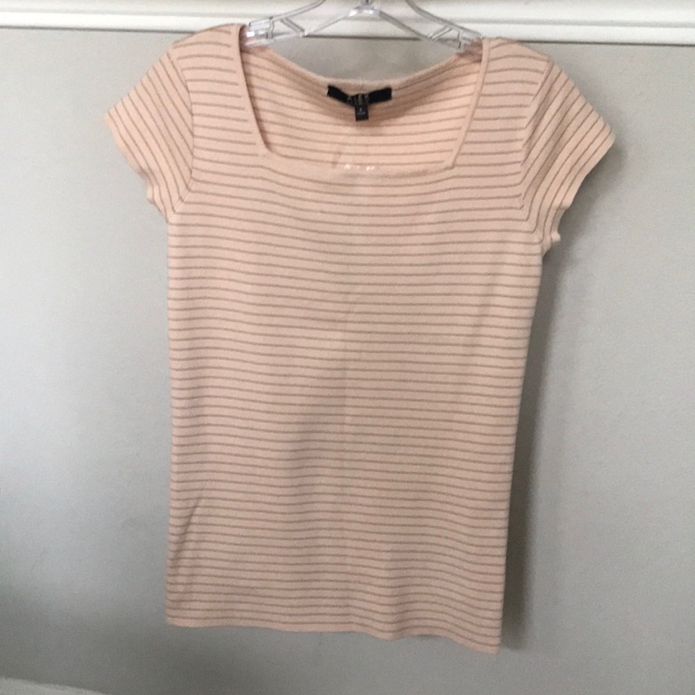 NWT Alex Marie Stripe Square Neckline Top